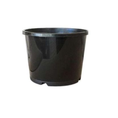 Picture of 270MM STANDARD BLACK SQUAT POT WITH HOLE P270SQ