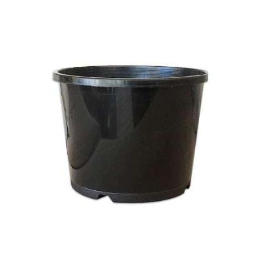 Picture of 270MM STANDARD BLACK SQUAT POT WITH HOLE P270SQ
