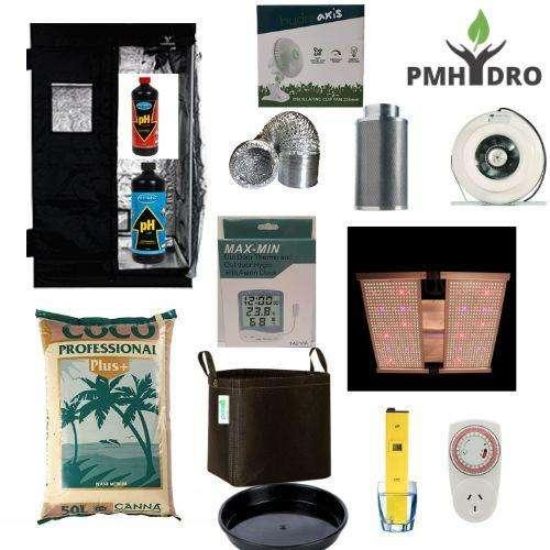 Picture of Hydroponic Complete Grow Kit for 4 Plants With LED Light