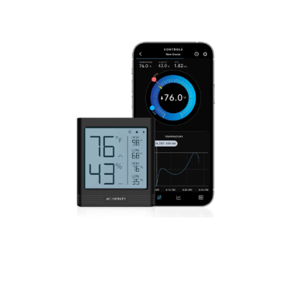 Picture of AC Infinity Cloudcom B2 Smart Thermo-Hygrometer – Temperature & Humidity Monitor with App Data Logging & Sensor Probe